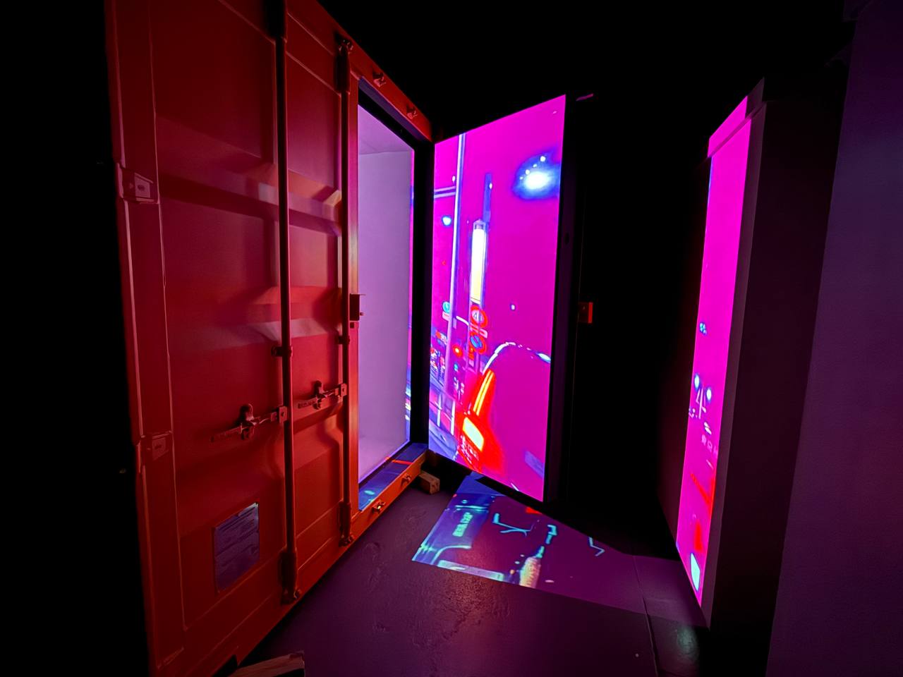 Full exterior view of the ArtCube in the studio