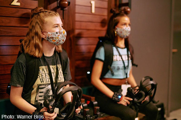 Guests preparing for Harry Potter VR experience
