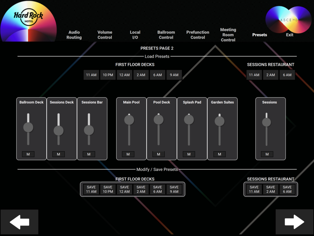 Touch panel music selection interface